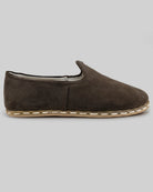 Top view Brown Suede Yemeni Shoes - Handcrafted Calf Leather | Bespoky