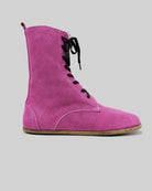 Side view Pink Nubuck Barefoot Boot - Calf Leather Zero Drop | Bespoky