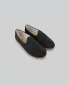 Men's Black Suede Yemeni Shoes - Handcrafted Calf Leather Wide Toe Box | Bespoky