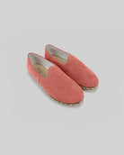 Women's Pink Suede Yemeni Shoes - Handcrafted Calf Leather Wide Toe Box | Bespoky