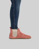 Back view Pink Suede Chelsea Boots - Calf Leather Handcrafted | Bespoky