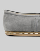 Detail Grey Nubuck Yemeni Shoes - Handcrafted Calf Leather Turkey | Bespoky