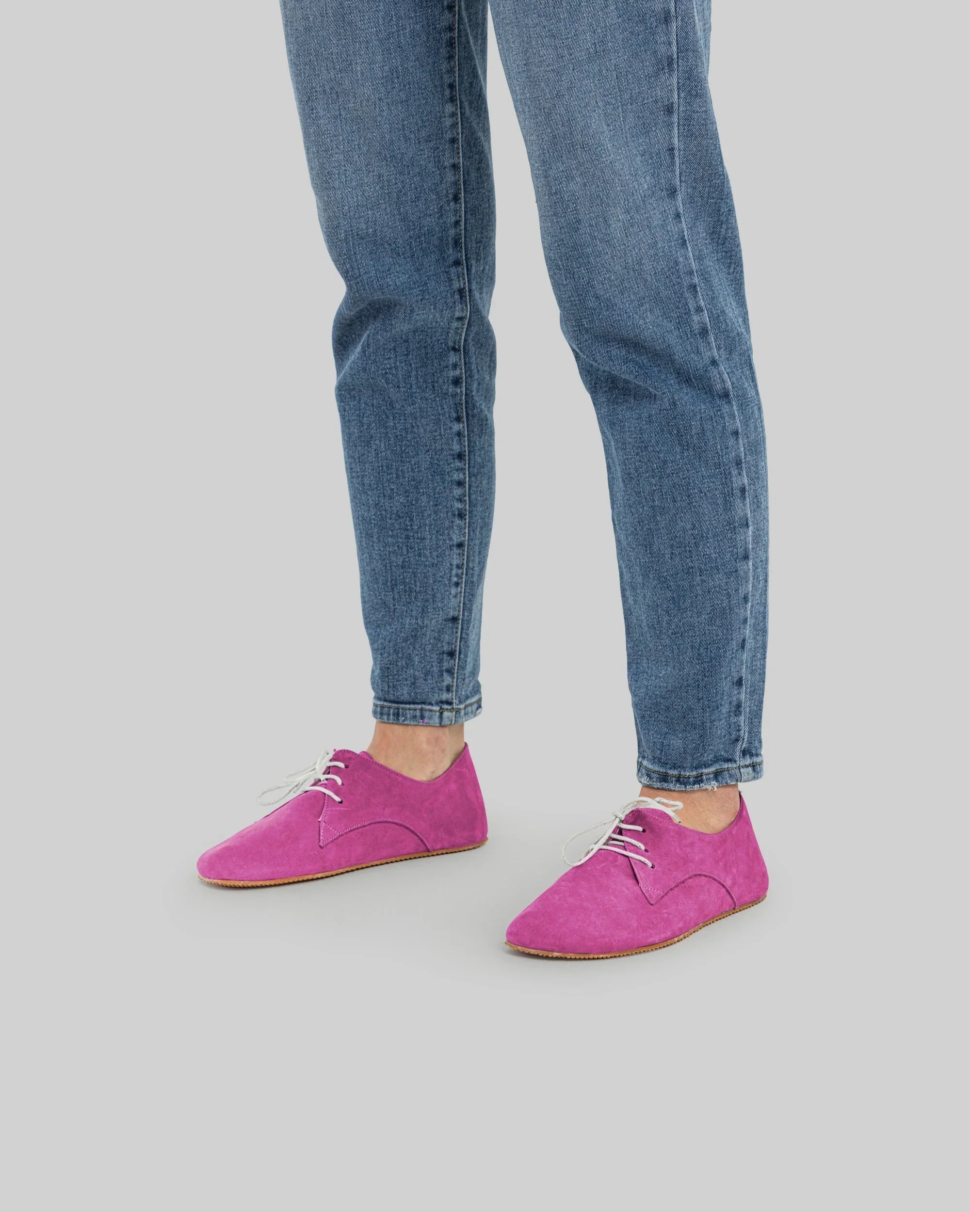 Detail Pink Oxford Shoes - Handcrafted Calf Leather Turkey | Bespoky