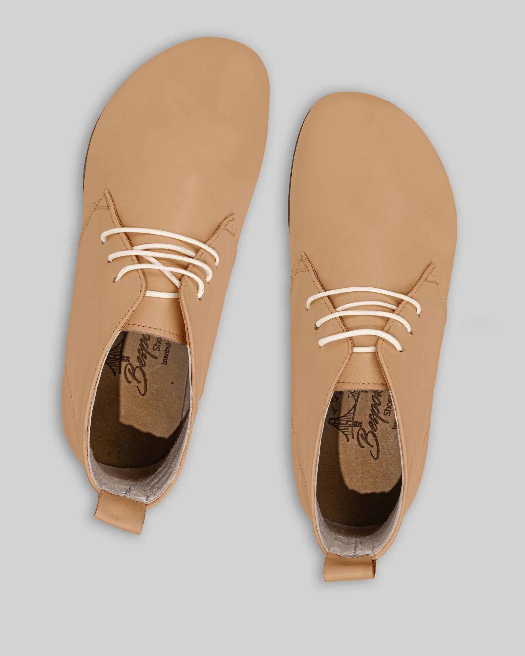 Side view Undyed Ankle Boots - Calf Leather Zero Drop | Bespoky