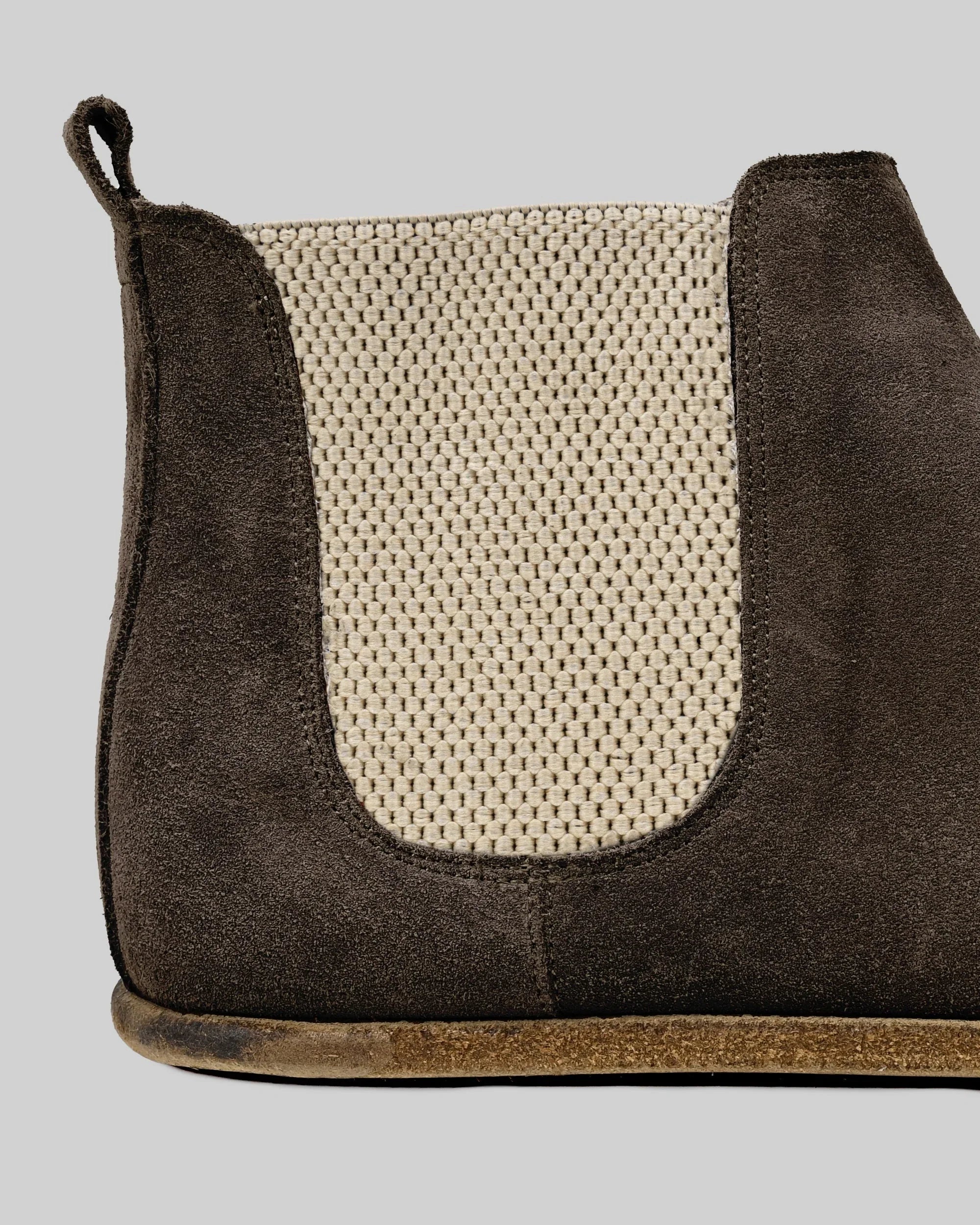 Top view Brown Suede Chelsea Boots - Handcrafted Calf Leather | Bespoky