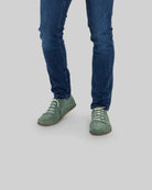 Detail Green Barefoot Sneaker - Handcrafted Calf Leather Turkey | Bespoky