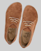 Side view Suede Oxford Shoes - Calf Leather Zero Drop | Bespoky