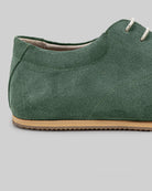 Side view Green Barefoot Sneaker - Calf Leather Zero Drop | Bespoky