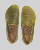 Top view Yellow Barefoot Shoes - Handcrafted Calf Leather | Bespoky