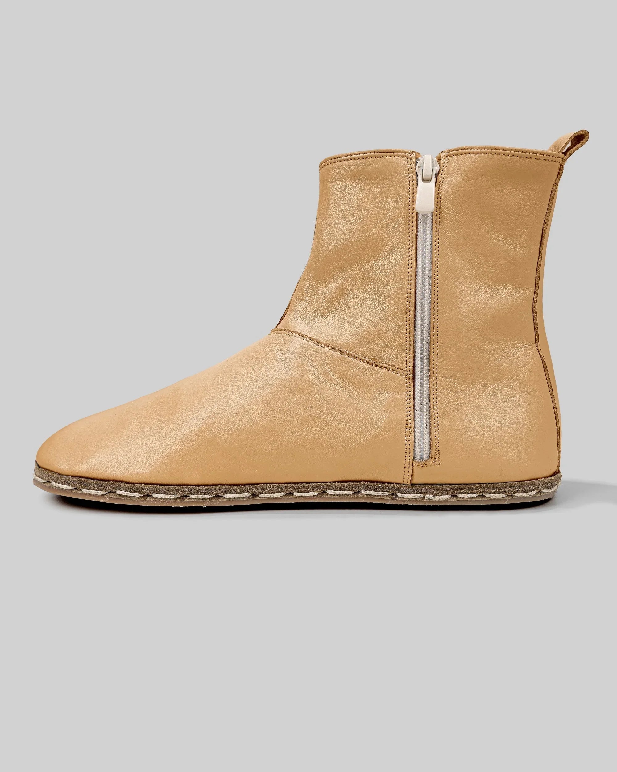 Pair Melon Yellow Chelsea Boots - Barefoot Wide Toe Calf Leather | Bespoky