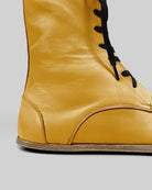 Top view Mustard Barefoot Boot - Handcrafted Calf Leather | Bespoky