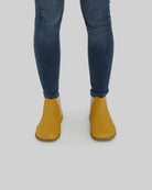Detail Mustard Chelsea Boots - Handcrafted Calf Leather Turkey | Bespoky
