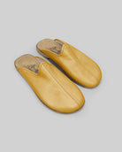 Men's Mustard Slippers - Handcrafted Calf Leather Wide Toe Box | Bespoky
