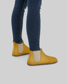 Pair Mustard Chelsea Boots - Barefoot Wide Toe Calf Leather | Bespoky