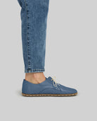 Pair Jean Blue Oxford Shoes - Barefoot Wide Toe Calf Leather | Bespoky