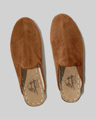 Side view Tan Suede Slippers - Calf Leather Zero Drop | Bespoky