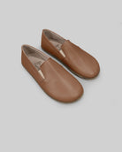 Women's Tan Barefoot Shoes - Handcrafted Calf Leather Wide Toe Box | Bespoky