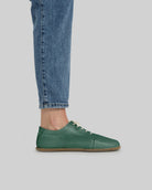 Top view Green Barefoot Sneaker - Handcrafted Calf Leather | Bespoky