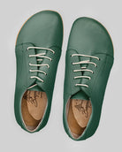 Side view Green Barefoot Sneaker - Calf Leather Zero Drop | Bespoky