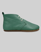 Close-up calf leather - Green Ankle Boots Detail | Bespoky