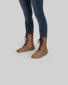Men's Tan Barefoot Boot - Handcrafted Calf Leather Wide Toe Box | Bespoky