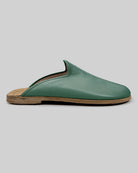 Close-up calf leather - Green Slippers Detail | Bespoky