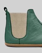 Side view Green Chelsea Boots - Calf Leather Zero Drop | Bespoky