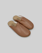 Men's Gold Shearling Slippers - Handcrafted Calf Leather Wide Toe Box | Bespoky