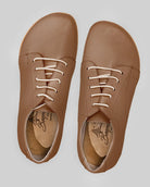 Side view Tan Barefoot Sneaker - Calf Leather Zero Drop | Bespoky