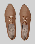 Side view Tan Pointed Toe Oxford - Calf Leather Zero Drop | Bespoky