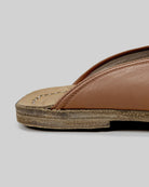 Back view Tan Slippers - Calf Leather Handcrafted | Bespoky