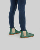 Top view Green Chelsea Boots - Handcrafted Calf Leather | Bespoky