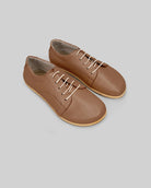 Women's Tan Barefoot Sneaker - Handcrafted Calf Leather Wide Toe Box | Bespoky