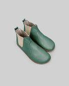 Men's Green Chelsea Boots - Handcrafted Calf Leather Wide Toe Box | Bespoky