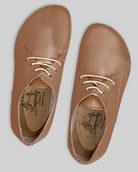 Side view Tan Oxford Shoes - Calf Leather Zero Drop | Bespoky