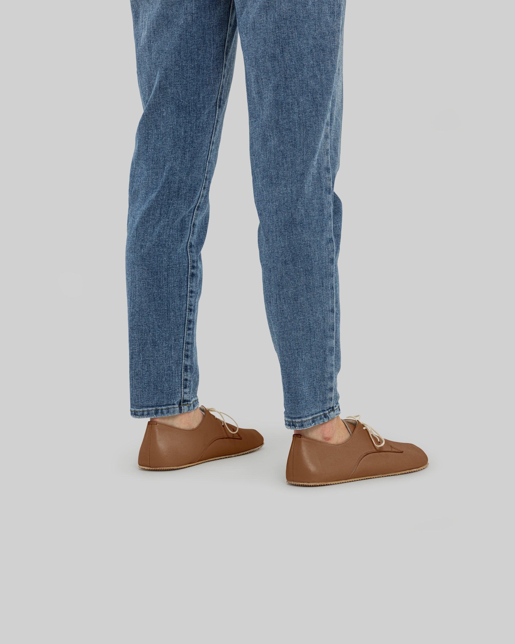 Close-up calf leather - Tan Oxford Shoes Detail | Bespoky
