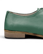 Top view Green Pointed Toe Oxford - Handcrafted Calf Leather | Bespoky
