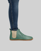 Back view Green Chelsea Boots - Calf Leather Handcrafted | Bespoky