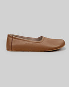 Close-up calf leather - Tan Ballet Flats Detail | Bespoky