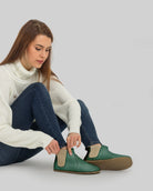 Top view Green Chelsea Boots - Handcrafted Calf Leather | Bespoky