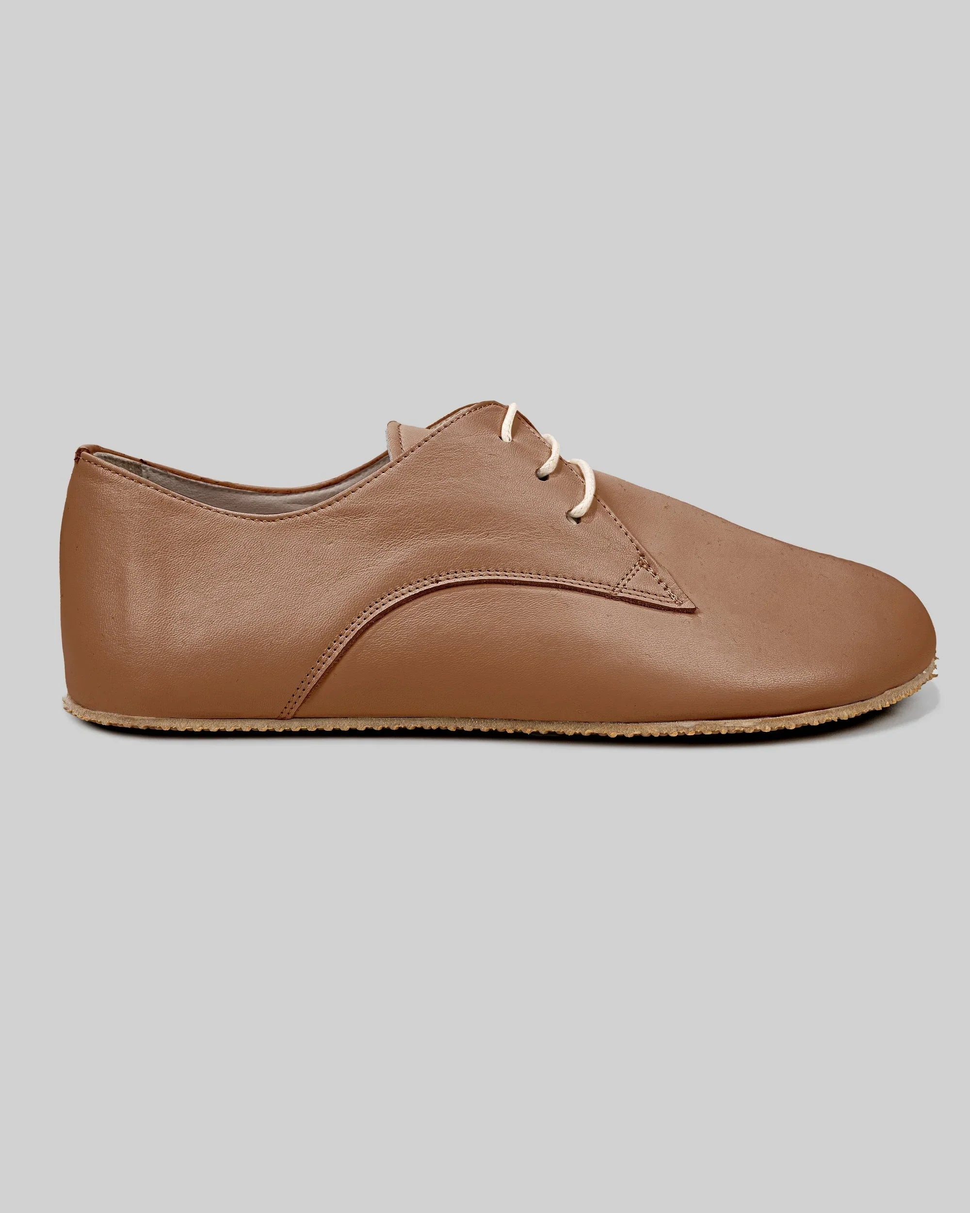 Detail Tan Oxford Shoes - Handcrafted Calf Leather Turkey | Bespoky