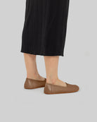 Detail Tan Ballet Flats - Handcrafted Calf Leather Turkey | Bespoky