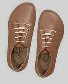 Side view Tan Barefoot Sneaker - Calf Leather Zero Drop | Bespoky