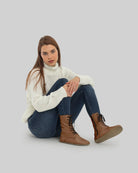 Detail Tan Barefoot Boot - Handcrafted Calf Leather Turkey | Bespoky