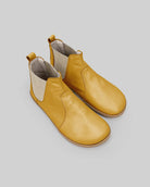 Women's Mustard Chelsea Boots - Handcrafted Calf Leather Wide Toe Box | Bespoky