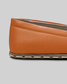 Top view Orange Barefoot Shoes - Handcrafted Calf Leather | Bespoky