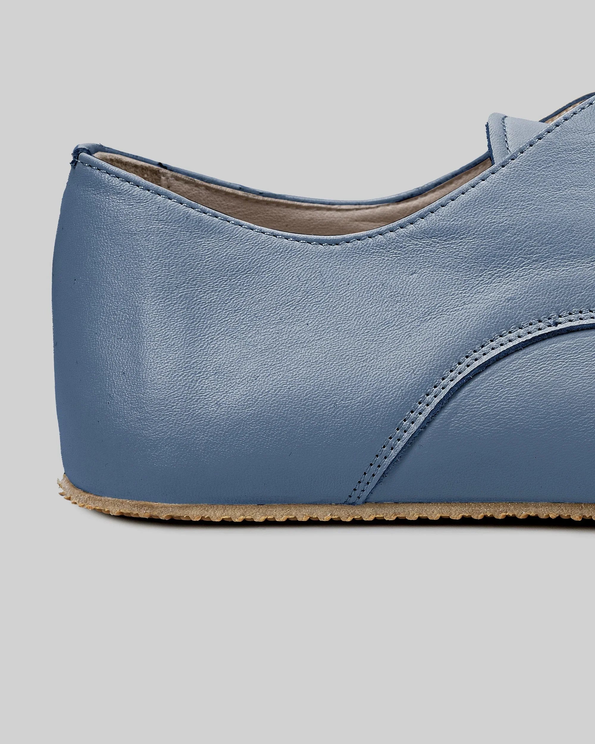 Top view Jean Blue Oxford Shoes - Handcrafted Calf Leather | Bespoky