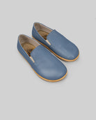Women's Jean Blue Barefoot Shoes - Handcrafted Calf Leather Wide Toe Box | Bespoky