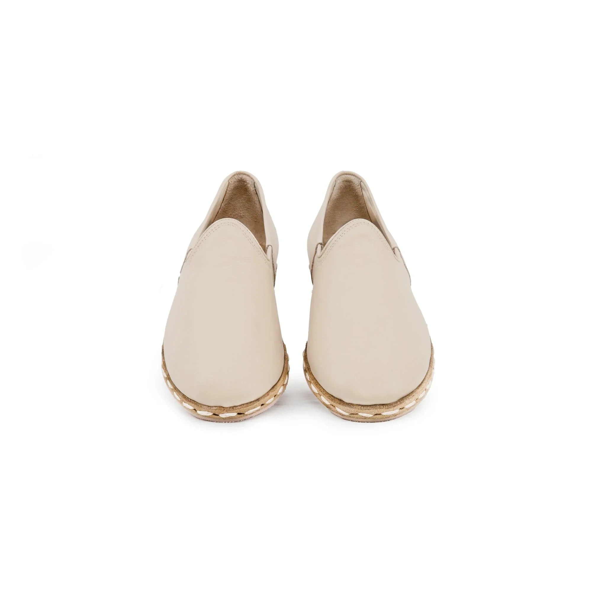 Detail Cream Yemeni Shoes - Handcrafted Calf Leather Turkey | Bespoky