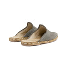 Side view Grey Suede Slippers - Calf Leather Zero Drop | Bespoky